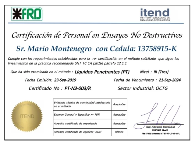 Certifcado SNT Montenegro-LP N3-2019_001